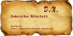 Dobrotka Nikolett névjegykártya
