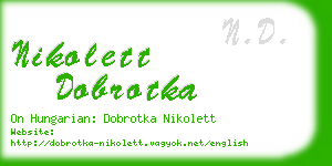 nikolett dobrotka business card